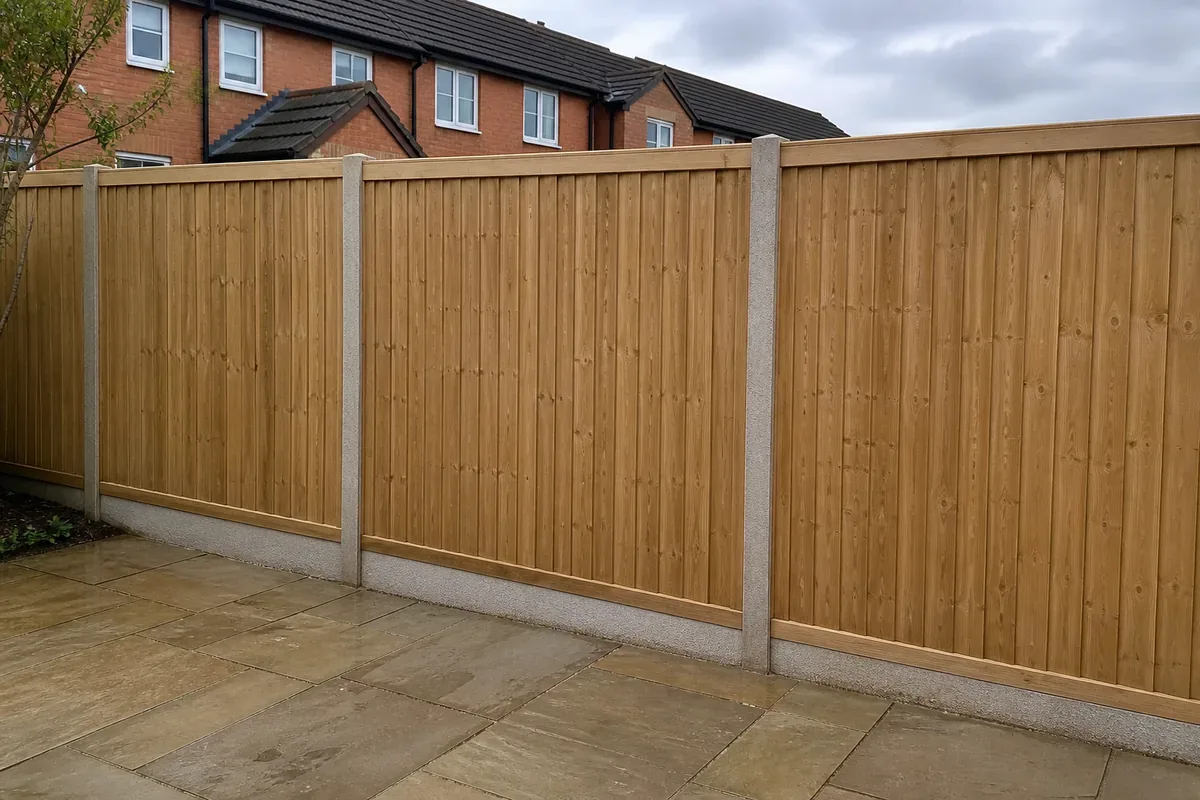 Closeboard wooden fencing installed in Sheffield