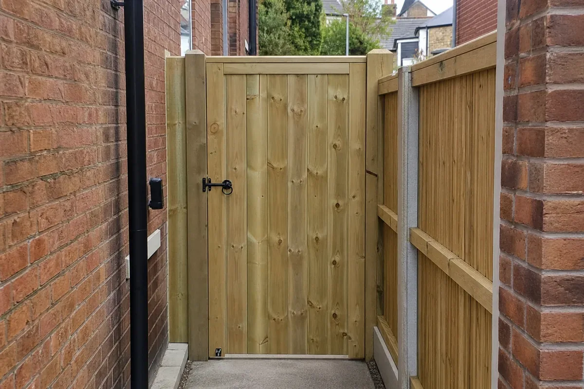 Wooden garden gate fitted in Sheffield